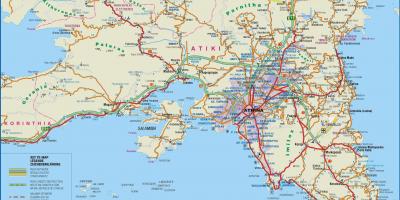 Карта Аттики в Греции