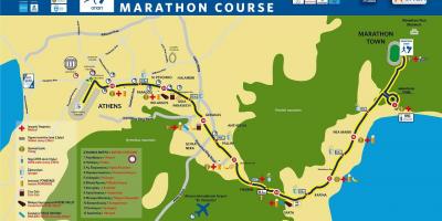 Карта Афин марафоне