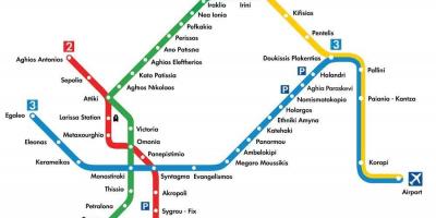 Афины схема метро 2016