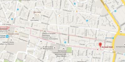 Карту улица эрму в Афинах