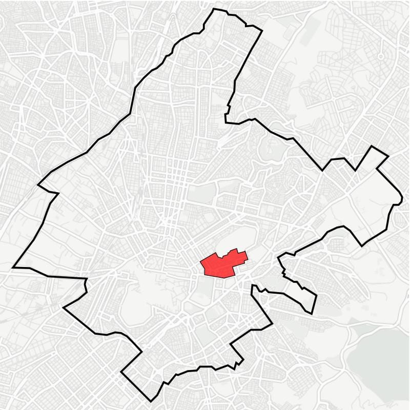карта колонаки Афины