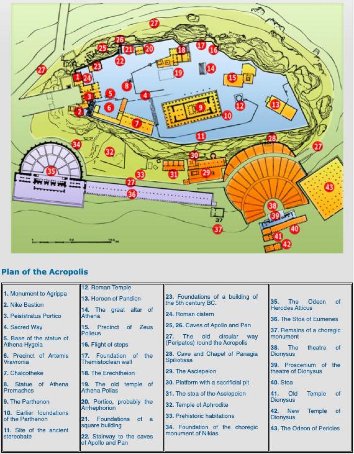Акрополь карте