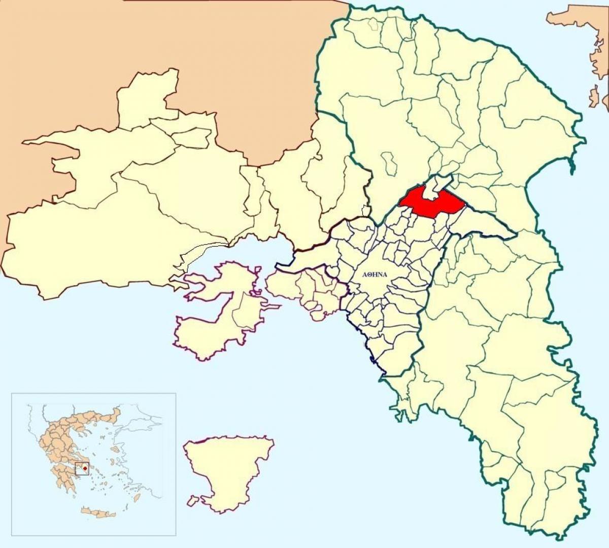 кифисия, Греция карта