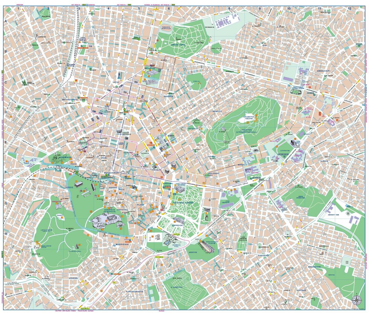 карта сингру авеню Афины