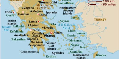 Столица Греции карта