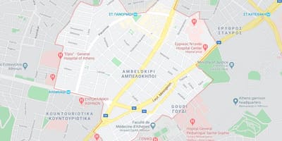 Карта амбелокипи, Афины 