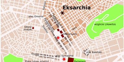 Карта эксархия в Афинах
