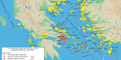 Древние Афины карта города
